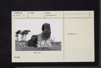 Airyolland, Manor House, NX34NW 9, Ordnance Survey index card, page number 2, Recto