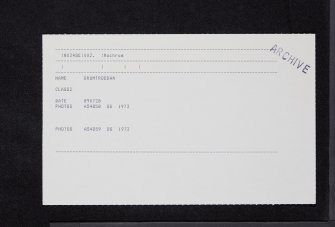 Drumtroddan, NX34SE 2, Ordnance Survey index card, Recto