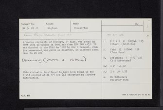 Stellock, NX34SE 12, Ordnance Survey index card, Recto