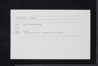 White Cairn, Boreland, NX35NE 2, Ordnance Survey index card, Recto