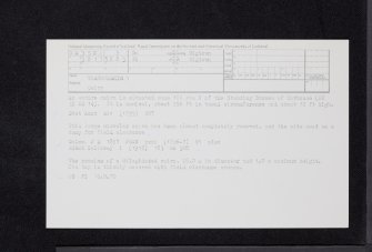 Torhousekie, NX35NE 9, Ordnance Survey index card, Recto