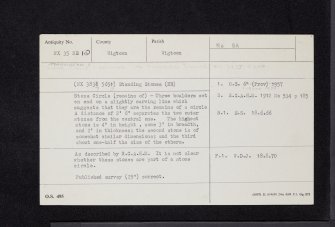 Torhousekie, NX35NE 12, Ordnance Survey index card, Recto