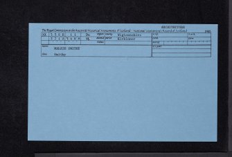 Malzie Smithy, NX35SE 11, Ordnance Survey index card, Recto