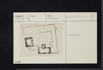 Old Place Of Mochrum, NX35SW 3, Ordnance Survey index card, Recto