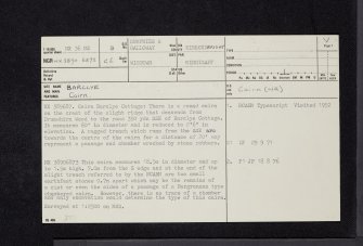 Barclye, NX36NE 8, Ordnance Survey index card, page number 1, Recto