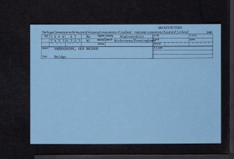 Shennanton, Old Bridge, NX36SW 27, Ordnance Survey index card, Recto