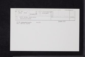 White Cairn, Bargrennan, NX37NE 1, Ordnance Survey index card, Recto