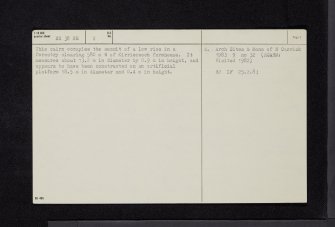 Cairnfore, Kirriereoch, NX38NE 2, Ordnance Survey index card, page number 2, Verso