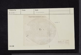 King's Cairn', Kirriemore, NX38NE 3, Ordnance Survey index card, Recto