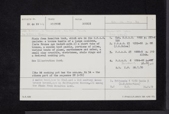 Dowalton Loch, NX44NW 24, Ordnance Survey index card, Recto