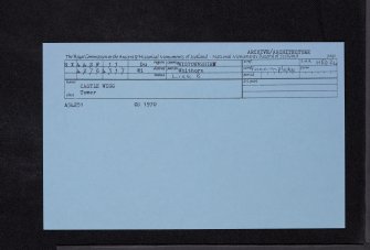 Castlewigg, NX44SW 11, Ordnance Survey index card, Recto