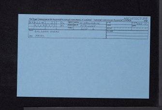 Baldoon Mains, NX45SW 22, Ordnance Survey index card, Recto