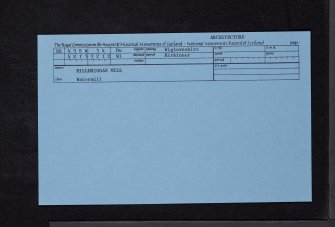 Braehead, Milldriggan Mill, NX45SW 34, Ordnance Survey index card, Recto