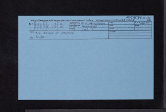 Old Bridge Of Palnure, NX46SE 8, Ordnance Survey index card, Recto