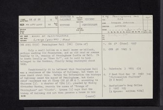 Mains Of Penninghame, NX46SW 8, Ordnance Survey index card, page number 1, Recto