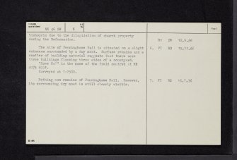 Mains Of Penninghame, NX46SW 8, Ordnance Survey index card, page number 2, Verso