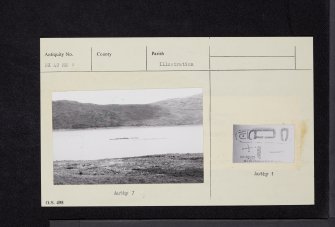 Loch Doon, Donald's Isle, NX49NE 1, Ordnance Survey index card, Recto