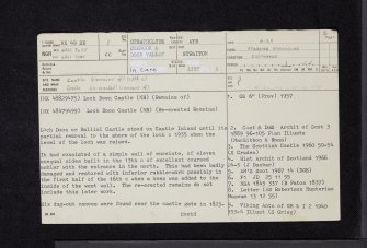 Loch Doon, NX49SE 1, Ordnance Survey index card, page number 1, Recto