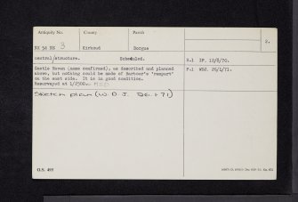 Castle Haven, NX54NE 3, Ordnance Survey index card, page number 2, Verso