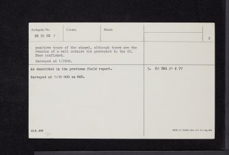Kirkbride, NX55NE 1, Ordnance Survey index card, page number 2, Verso