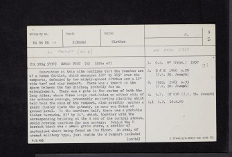 Gatehouse Of Fleet, NX55NE 10, Ordnance Survey index card, page number 1, Recto