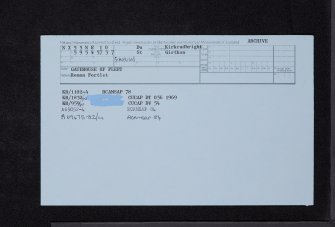 Gatehouse Of Fleet, NX55NE 10, Ordnance Survey index card, Recto