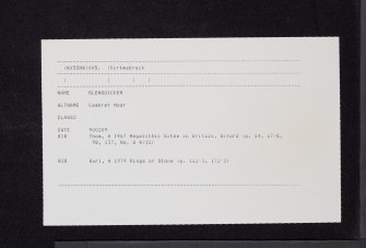 Glenquicken, NX55NW 5, Ordnance Survey index card, Recto
