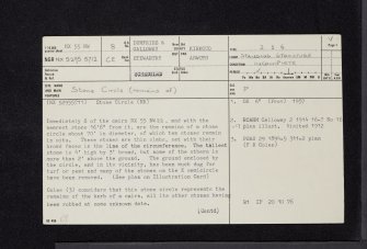 Cauldside Burn, NX55NW 8, Ordnance Survey index card, page number 1, Recto