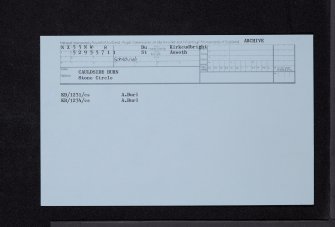 Cauldside Burn, NX55NW 8, Ordnance Survey index card, Recto