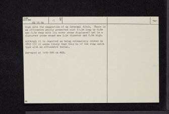 Cauldside Burn, NX55NW 9, Ordnance Survey index card, page number 2, Verso