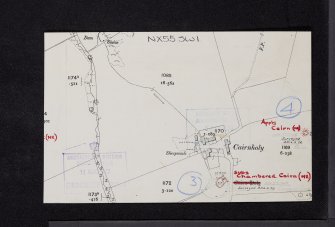 Cairnholy, NX55SW 1, Ordnance Survey index card, Recto