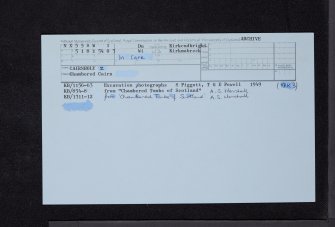 Cairnholy, NX55SW 1, Ordnance Survey index card, Recto