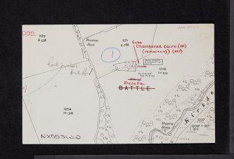 Cairnholy 2, NX55SW 2, Ordnance Survey index card, Recto