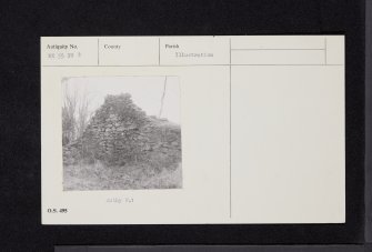 Kirkdale Church And Burial-Ground, NX55SW 3, Ordnance Survey index card, Recto