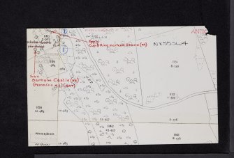 Barholm Castle, NX55SW 4, Ordnance Survey index card, Recto