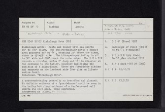 Kirkclaugh, NX55SW 12, Ordnance Survey index card, Recto