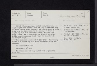 Mossyard, NX55SW 14, Ordnance Survey index card, page number 1, Recto