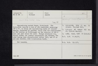 Kirkclaugh, NX55SW 22, Ordnance Survey index card, Recto