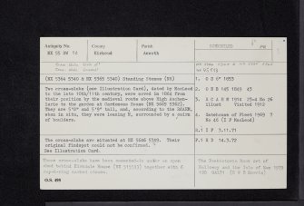 High Auchenlarie, NX55SW 32, Ordnance Survey index card, Recto