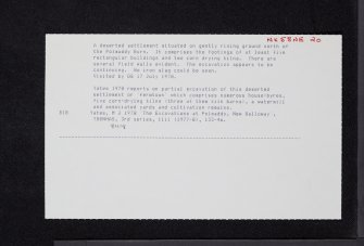 Polmaddy, NX58NE 20, Ordnance Survey index card, Recto