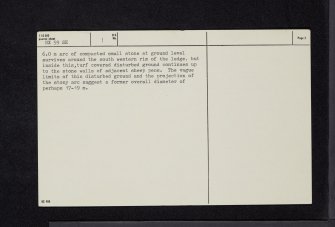 Daltallochan, NX59SE 1, Ordnance Survey index card, page number 2, Verso