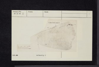 Cairn Avel, NX59SE 2, Ordnance Survey index card, page number 1, Recto