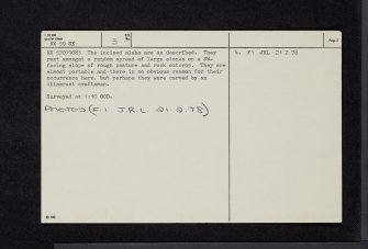 Braidenoch Hill, NX59SE 3, Ordnance Survey index card, page number 2, Verso