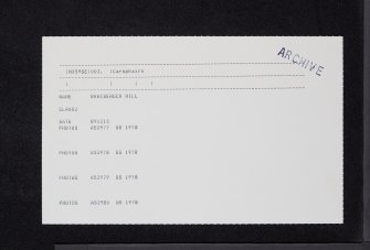 Braidenoch Hill, NX59SE 3, Ordnance Survey index card, Recto