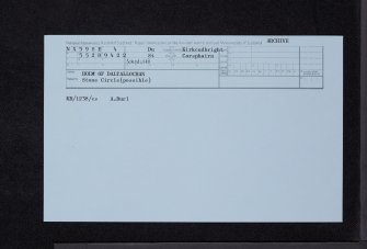 Holm Of Daltallochan, NX59SE 4, Ordnance Survey index card, Recto