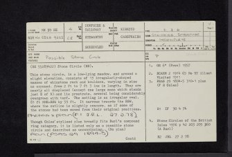 Holm Of Daltallochan, NX59SE 4, Ordnance Survey index card, page number 1, Recto