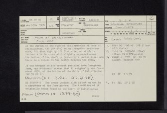 Holm Of Daltallochan, NX59SE 9, Ordnance Survey index card, page number 1, Recto