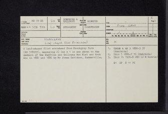 Knockgray, NX59SE 20, Ordnance Survey index card, page number 1, Recto