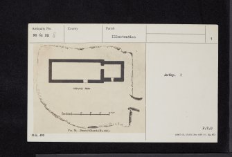 Dunrod Church And Graveyard, NX64NE 8, Ordnance Survey index card, page number 1, Recto