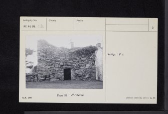 Balmangan Tower, NX64NE 12, Ordnance Survey index card, page number 2, Verso